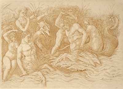 Batalla de los dioses marinos de Andrea Mantegna